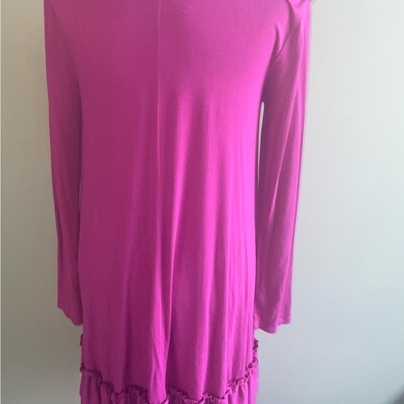 Long sleeve dress with tier ruffles on the bottom, length is passed the knee. - Picture 4 of 6